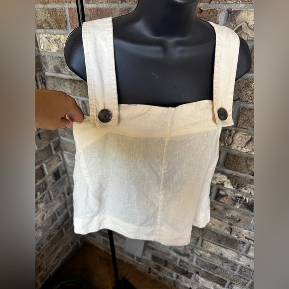 Everlane The Apron Linen Tank in Canvas Size 6 - Picture 5 of 12